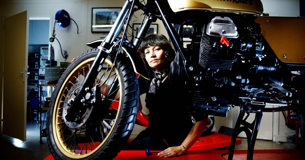 Elle a quitté Air France pour ouvrir son garage de motos 