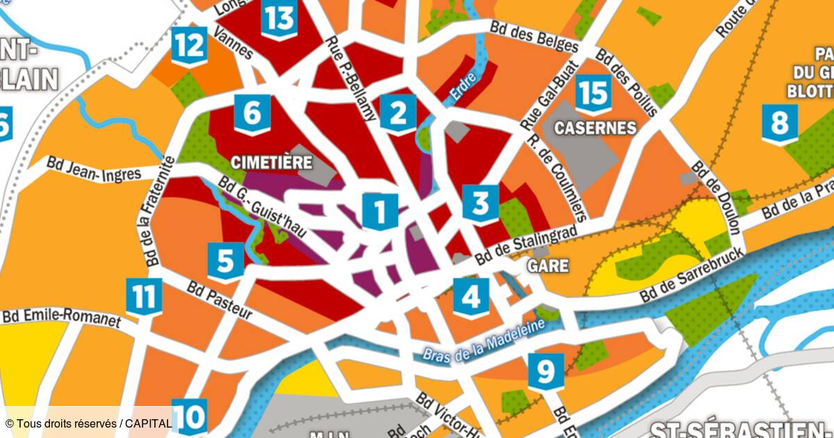 Immobilier la carte des prix à Nantes Capital.fr Immobilier la carte des prix à Nantes Capital.fr