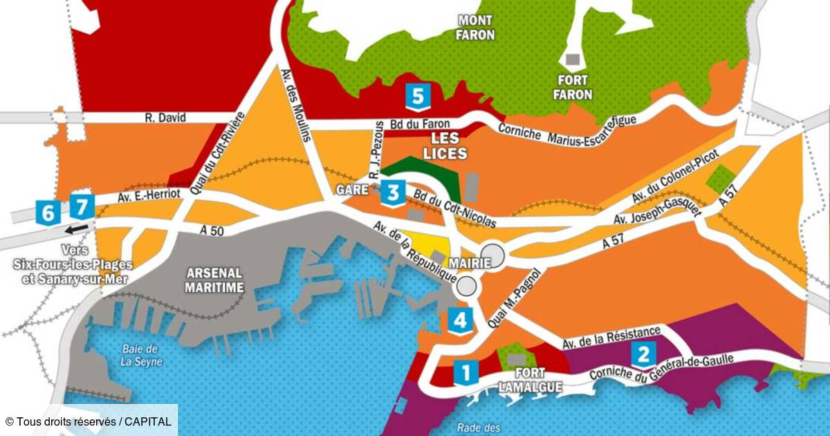Immobilier la carte des prix à Toulon Capital.fr