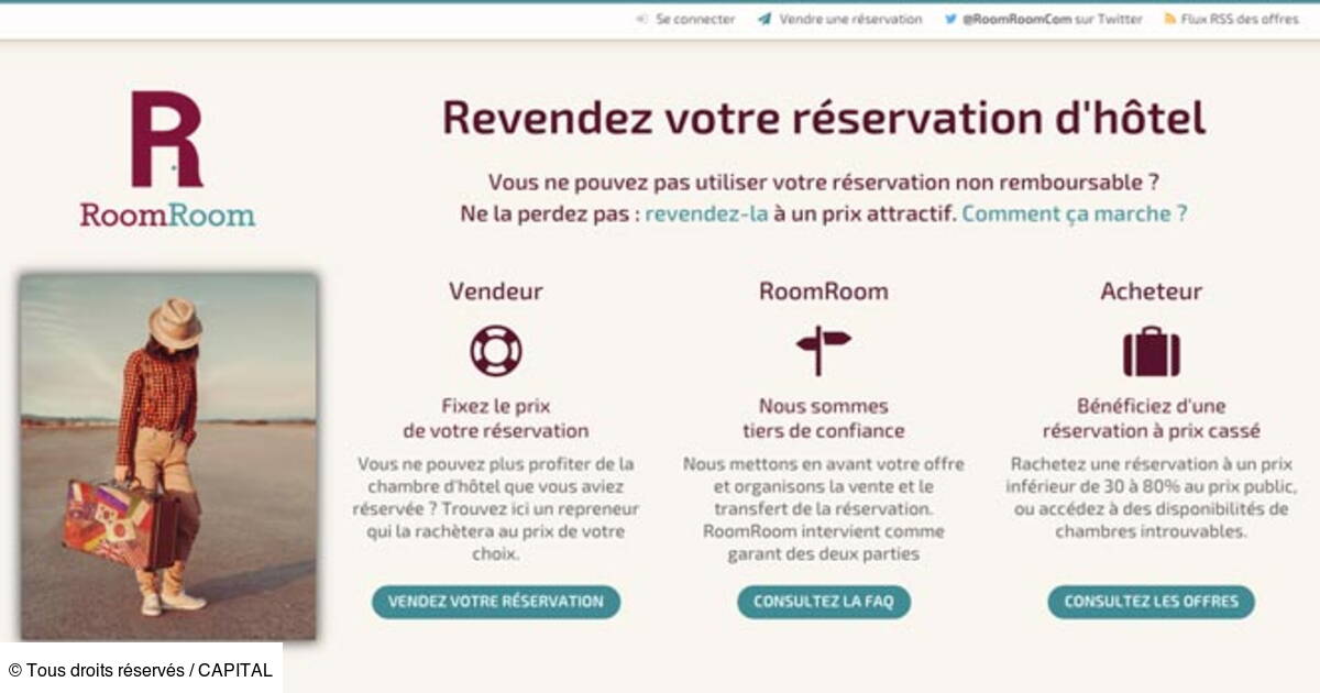 Ne perdez plus les nuits d’hôtel non remboursables vendezles ! Capital.fr