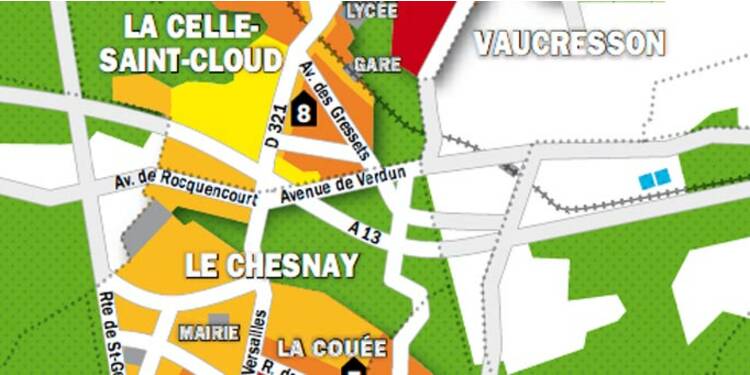 Immobilier en IledeFrance  la carte des prix de Versailles, Le