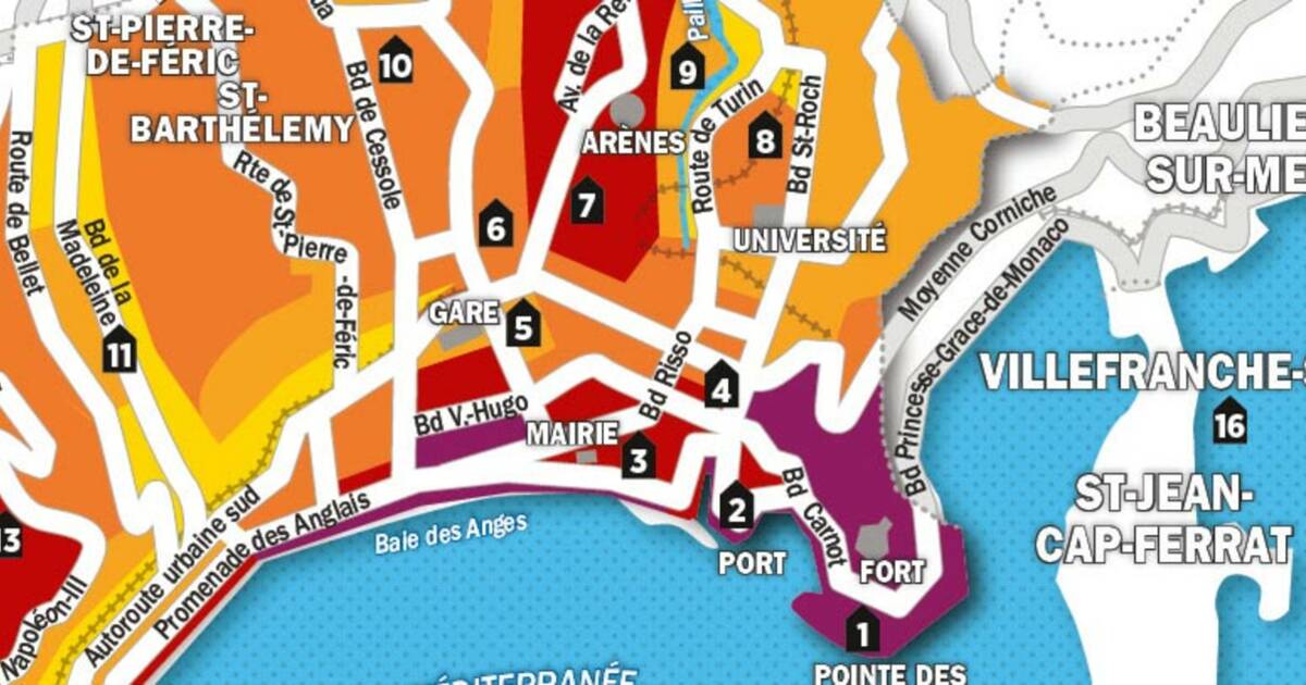 Immobilier la carte  des prix  de Nice  Capital fr