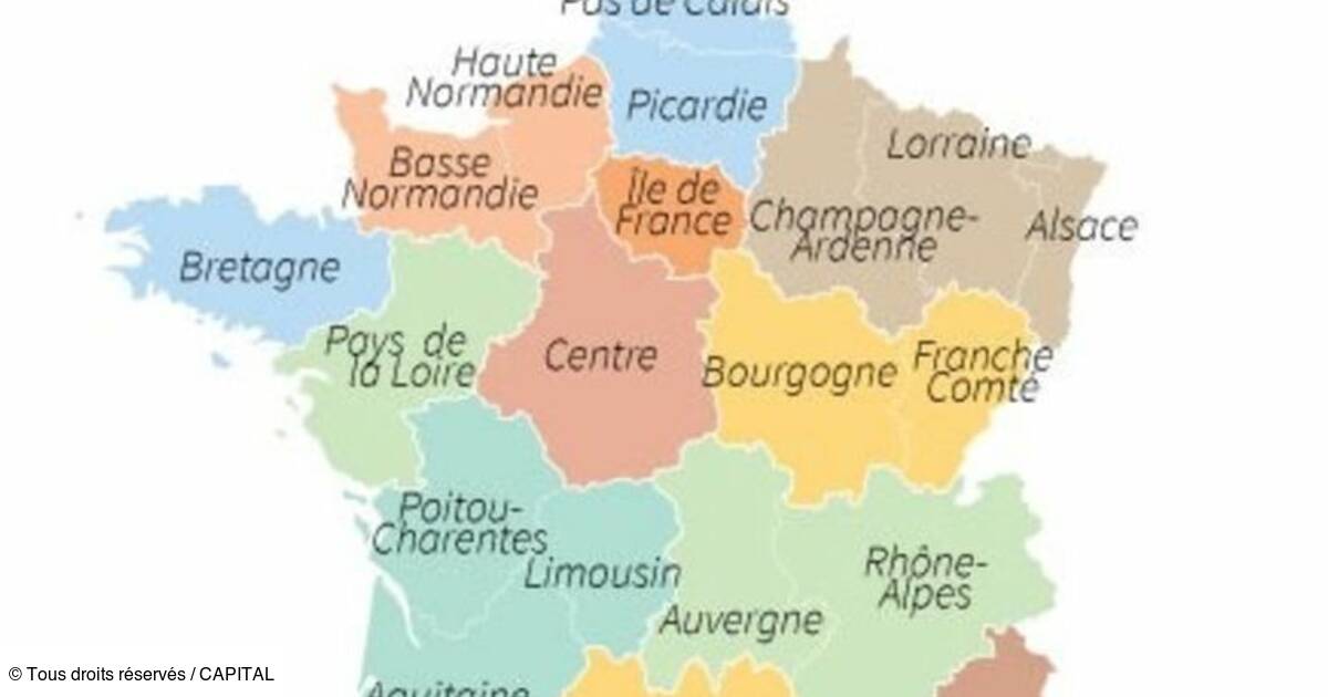 carte des régions françaises