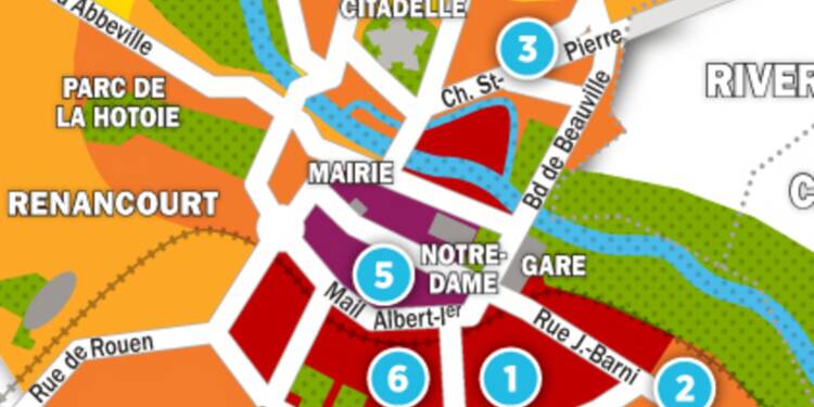 carte des quartiers d amiens Immobilier à Amiens : la carte des prix 2017   Capital.fr