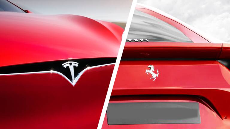 Ferrari Electrique La Marque Italienne Coupe L Herbe Sous Le