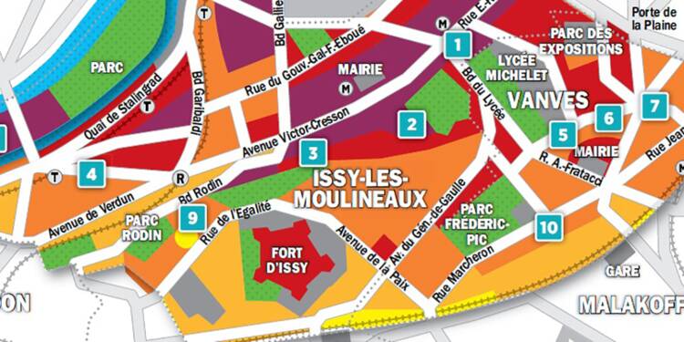 Immobilier à Issy-les-moulineaux, Vanves : la carte des prix 2018
