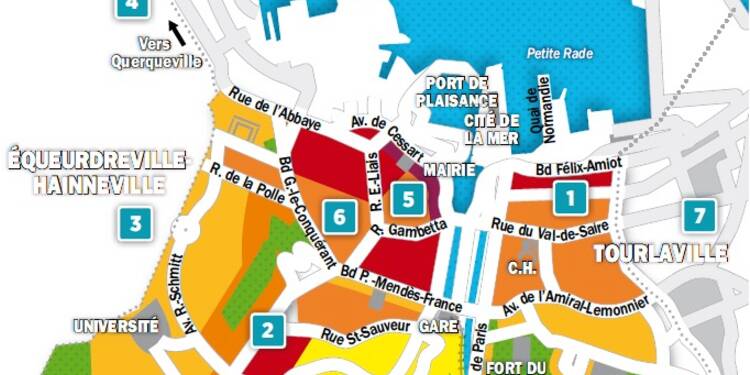 Plan de Cherbourg-Octeville - Voyages - Cartes