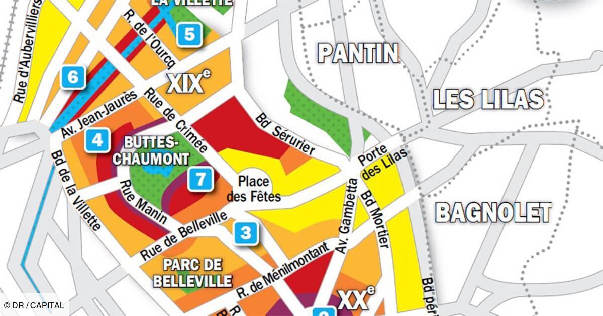 Immobilier A Paris La Carte Des Prix 2019 Dans Les 19e Et 20e