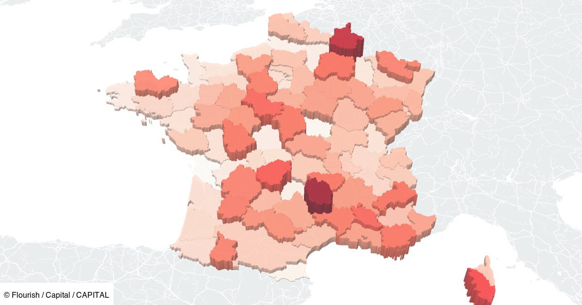 Ces Departements Ou L Epidemie S Emballe Moins Qu Ailleurs Notre Carte De France Capital Fr