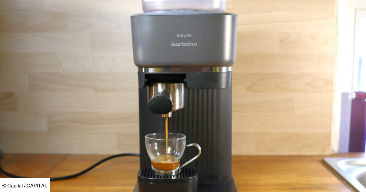Machine à Café Expresso Philips Baristina - Broyeur Intégré, 16 Bars, Blanc