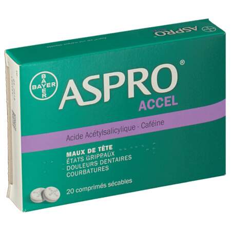 À éviter : Aspro caféine, 20 comprimés sécables