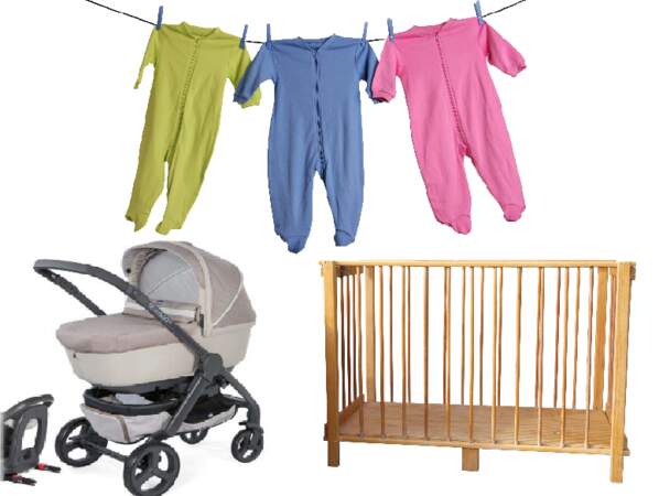 Poussette, lit de bébé, vêtements : achetez d’occasion ou louez !