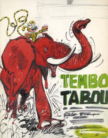 Franquin : le projet de couverture "Spirou et Fantasio Tembo Tabou"