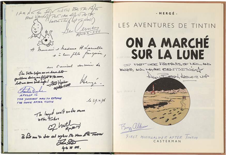 Hergé : L'album "On a marché sur la lune"