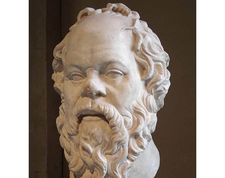 Socrate (mort en 399 av. J.-C.), inventeur de la philosophie occidentale