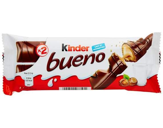 Barres chocolatées lait et noisettes Kinder Bueno 