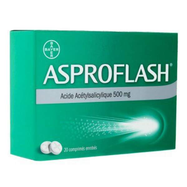 À éviter : Asproflash 500 Mg, 20 comprimés enrobés