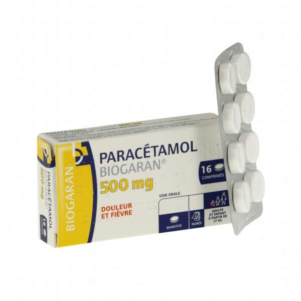 À privilégier : Paracétamol Biogaran 500 Mg, 16 comprimés