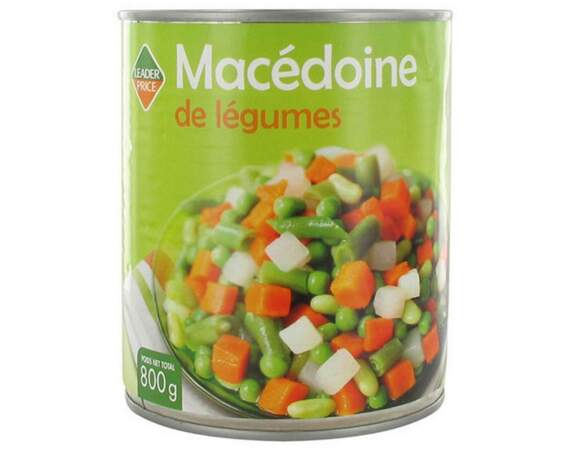 Leader Price - Macédoine de légumes Haricots, flageolets, carottes… 