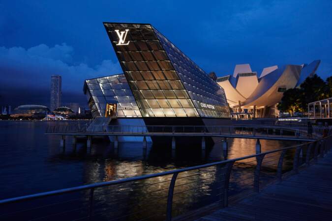 Louis Vuitton : un navire amarré dans la baie de Singapour 