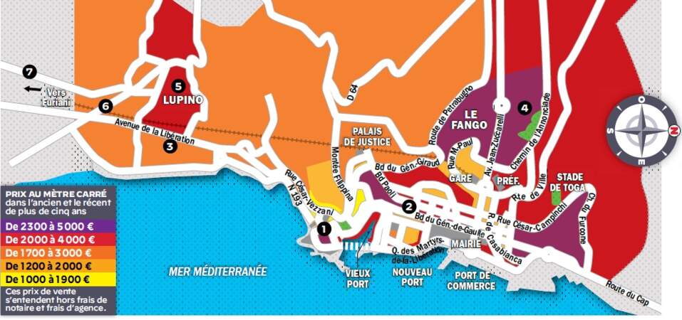 Bastia : le seuil des 4 000 euros le mètre carré est souvent dépassé en centre-ville