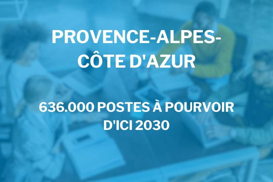 Provence-Alpes-Côte d’Azur : 636.000 postes à pourvoir d’ici 2030