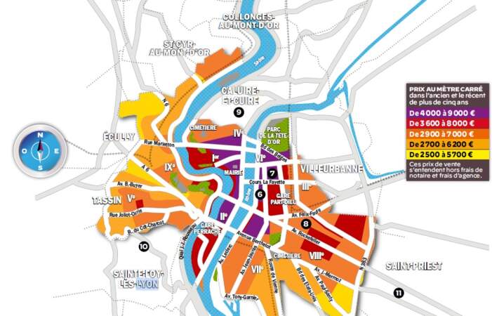 Lyon : la cote plonge de 10% dans tous les quartiers